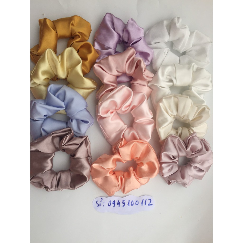 [Mã FAGOGO giảm 12% đơn 99K] cột tóc vải scrunchies buộc tóc vải trơn bóng loại đẹp hot trend | BigBuy360 - bigbuy360.vn
