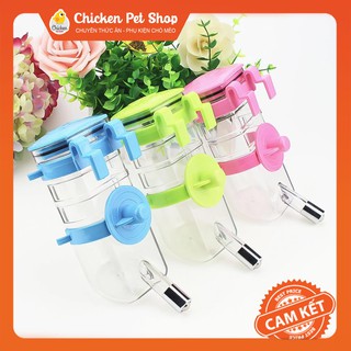 Bình Nước Treo Chuồng Gắn Bi Tự Động Cho Chó Mèo 350ml