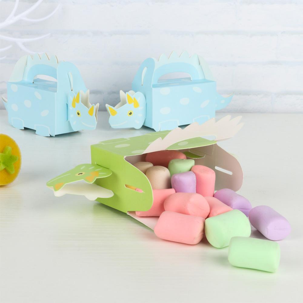 Set 24 Hộp Giấy Đựng Bánh Kẹo Hình Khủng Long Dễ Thương