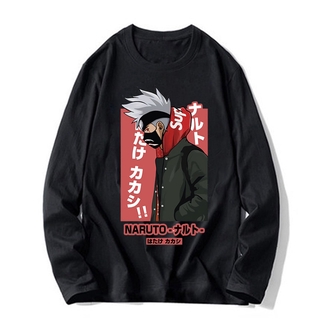 Áo Thun Tay Dài In Họa Tiết Hoạt Hình Naruto Phong Cách Harajuku Nhật Bản Thời Trang Mùa Hè Cho Nam Và Nữ