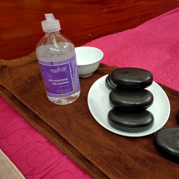 Dầu massage body oải hương lavender cho Spa hương thơm thư giãn, dưỡng da, ngủ ngon 500ml Tinh Dầu 100