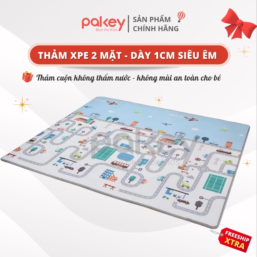 Thảm xốp cho bé XPE 2 mặt gấp gọn Sale Giá Sốc, Thảm chơi cho bé chống nước dày 1cm cao cấp