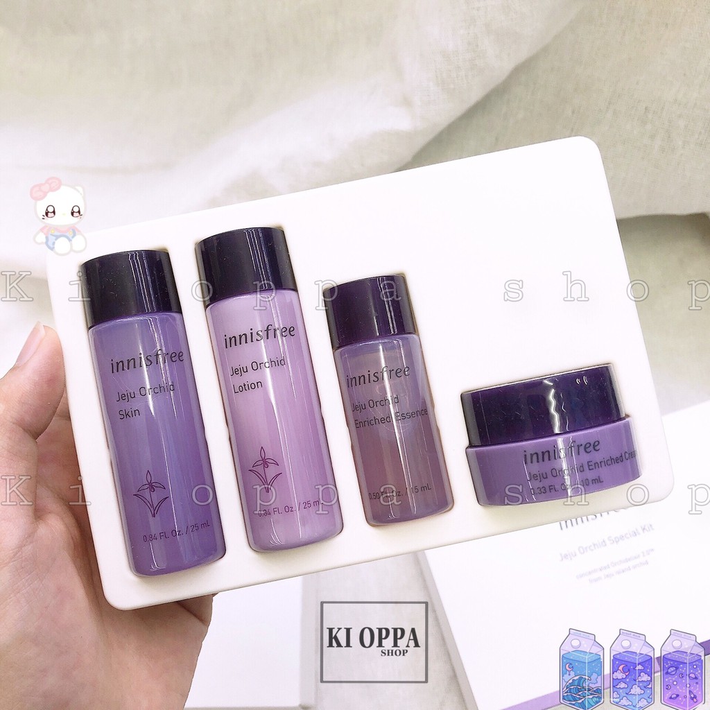 Kit Dưỡng Da Toàn Diện, Dưỡng Trắng, Chống Lão Hóa Innisfree Jeju Orchid Special Kit