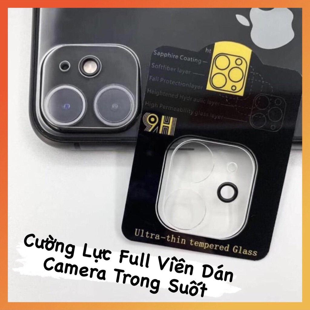 [ Đã có iP 12 ] Dán bảo vệ full Cụm Camera trong Suốt cho iPhone 11/11pro/Pro Max/12mini/12/12pro/12promax