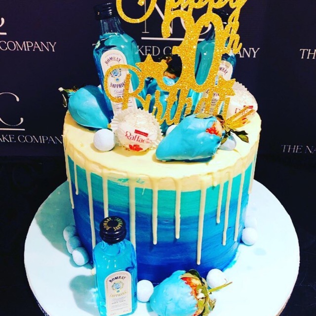 Chai thuỷ tinh Bombay trang trí bánh kem