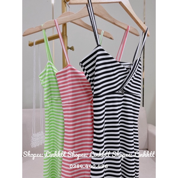 VÁY MAXI THUN 2 DÂY XOẮN NGỰC ĐẦM DÂY DÁNG DÀI CO DÃN FREESIZE