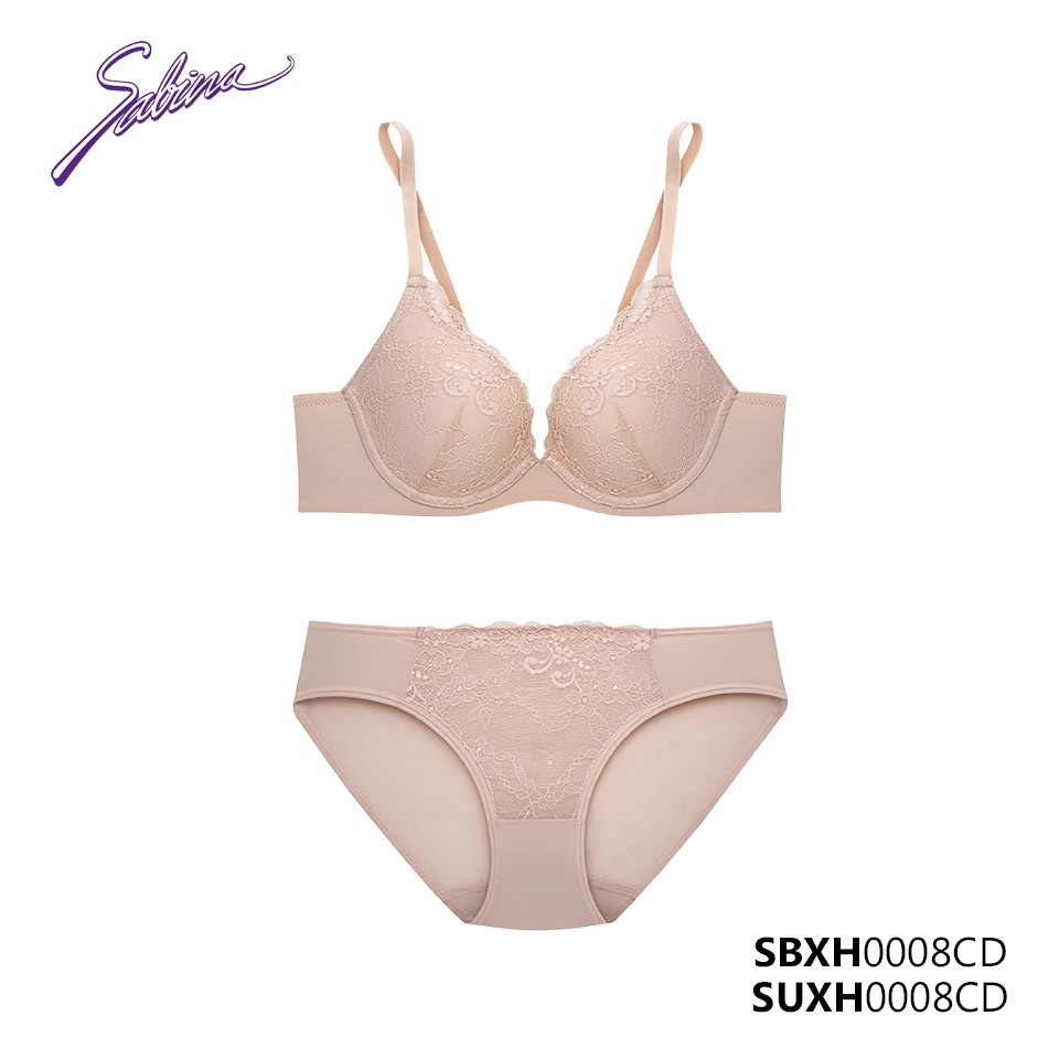 Combo Áo Lót Có Gọng Mút Dày Vừa Nâng Tự Nhiên Và Quần Đồng Bộ Phối Ren Soft Doomm By Sabina SBXH0008+SUXH0008 | BigBuy360 - bigbuy360.vn