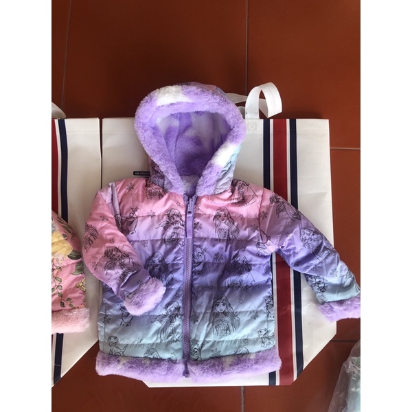 Áo khoác bé gái DN 2-5 tuổi  Áo mặc 2 mặt lớp gió lớp lông xuất dư 1221