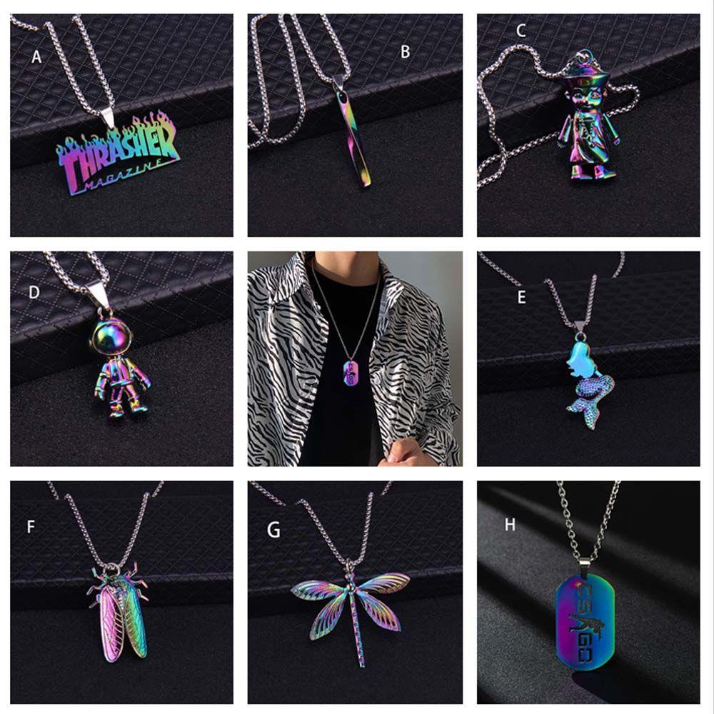 NIUYOU Vòng cổ Nhiều Lớp Mặt Hình Chuồn Chuồn / Phi Hành Gia / Chuồn Chuồn Thời Trang