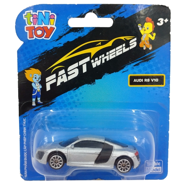 Đồ Chơi Xe Tốc Độ FastWheels 3 Inch - 342000S - Audi R8 V10 - Màu Bạc