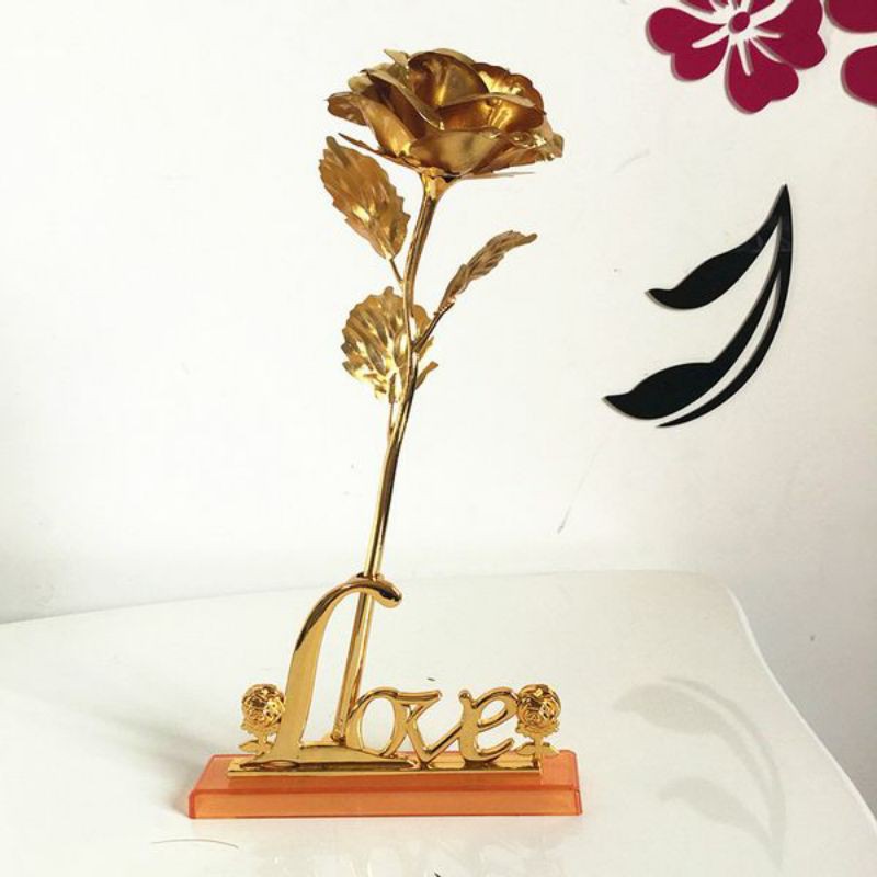 Quà tặng bạn gái ý nghĩa-Hoa Hồng 3D Mạ Vàng LOVE ( hàng đẹp) | BigBuy360 - bigbuy360.vn