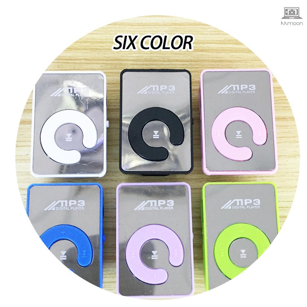 Mini Mirror Clip MP3 Player Portable Fashion Sport USB Digital Music Player Micro SD TF Card Media Player