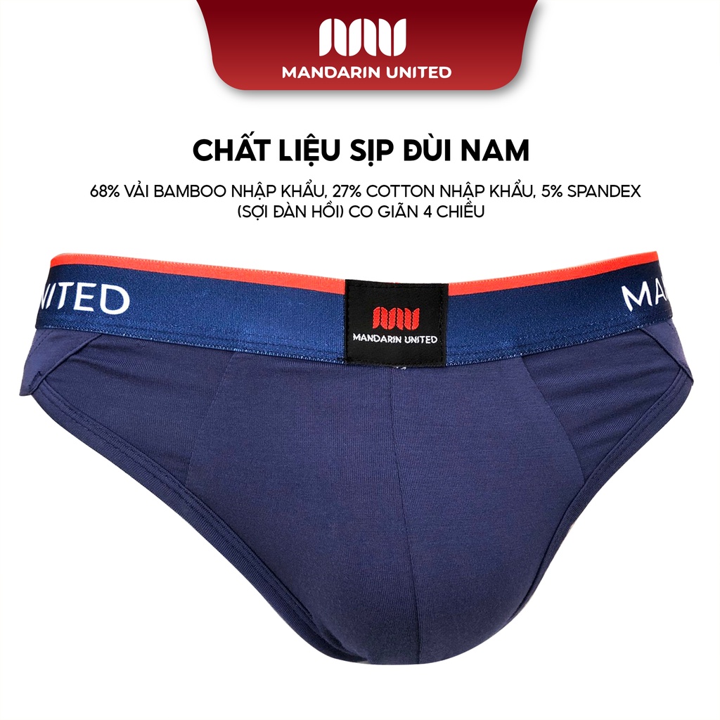 Quần lót nam MANDARIN UNITED sịp tam giác vải sợi tre mát thấm hút - 02314