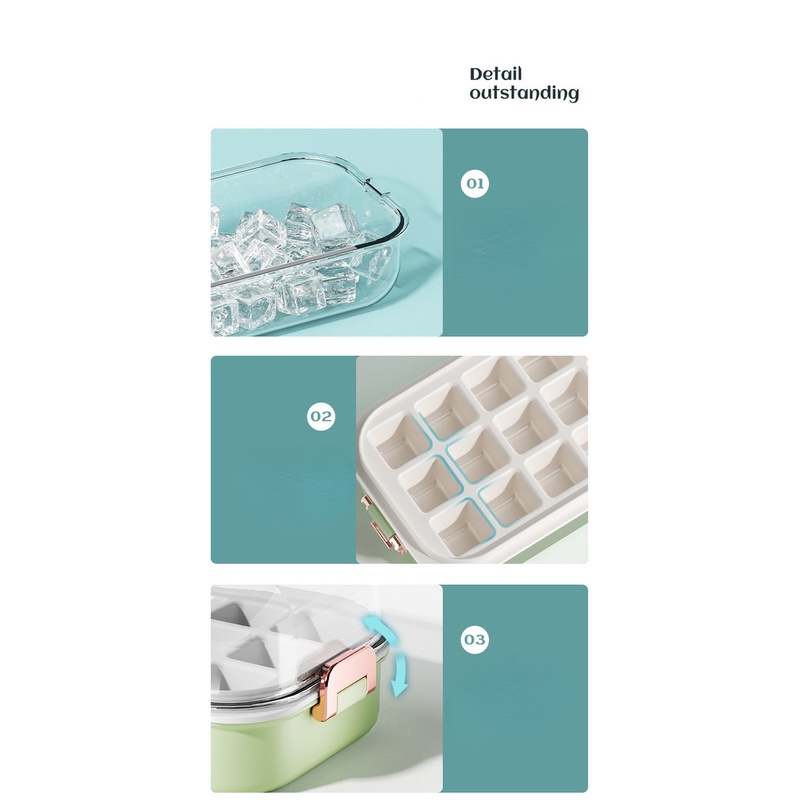 Khay Làm Đá Viên Chất Liệu Cấp Thực Phẩm Nhẹ Sang Trọng