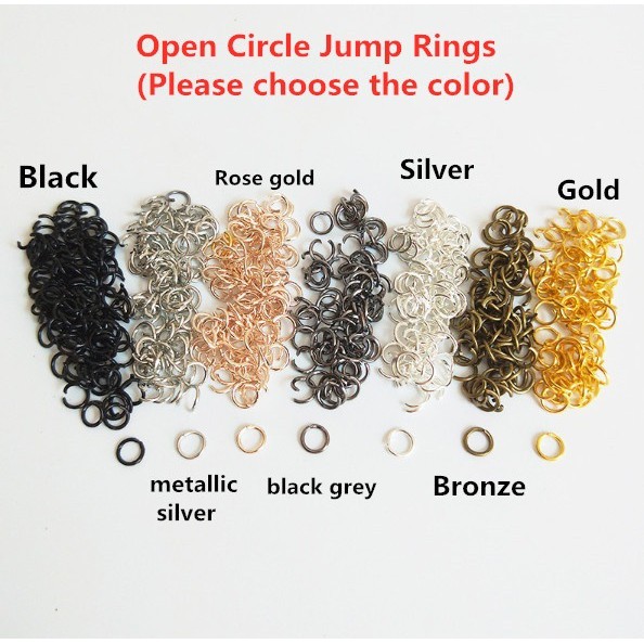 Set 40 Kẹp Tôm Hùm Hoặc 200 Vòng Nhẫn Dáng Hở Dùng Làm Trang Sức 7 Màu Tùy Chọn