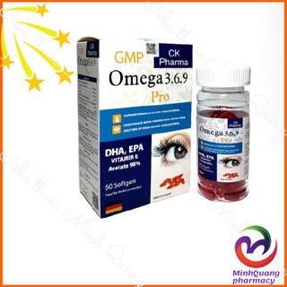 Viên dầu cá omega 369 pro ck pharma. bổ não, sáng mắt, khỏe tim mạch - hộp 60 viên chuẩn gmp bộ y tế