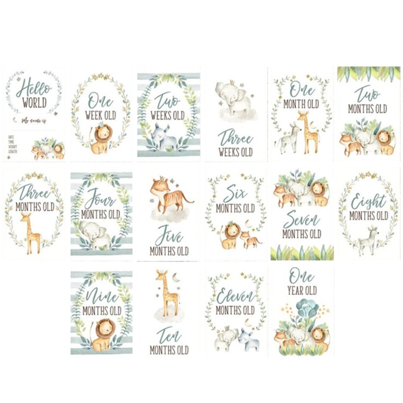 Sticker Đánh Dấu Cột Mốc Phát Triển Theo Tháng Làm Phụ Kiện Chụp Ảnh Cho Bé