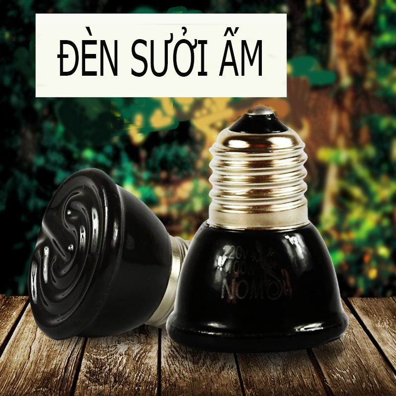 75W Đèn sưởi sứ chiếu hồng ngoại phát nhiệt không ánh sáng