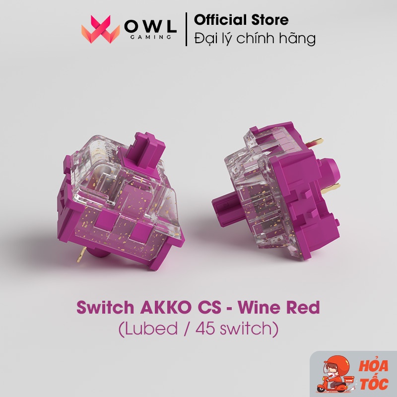 Bộ switch AKKO CS - Wine Red (Lubed / 45 switch)