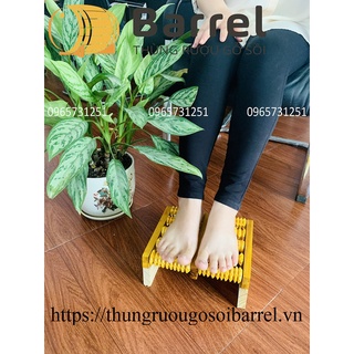 Bàn lăn chân massage gỗ - bàn lăn chân gỗ 5 thanh massage loại to