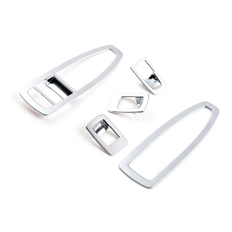 Set 5 Khung Viền Bảng Công Tắc Điều Khiển Cửa Sổ Và Cửa Sổ Bằng ABS Màu Bạc Cho BMW 3 GT X1 X2 1 3 4 Series F48 F20 F3