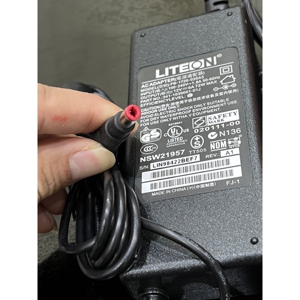 adapter nguồn 12v 6a liteon PB-1720-03SA3 chính hãng