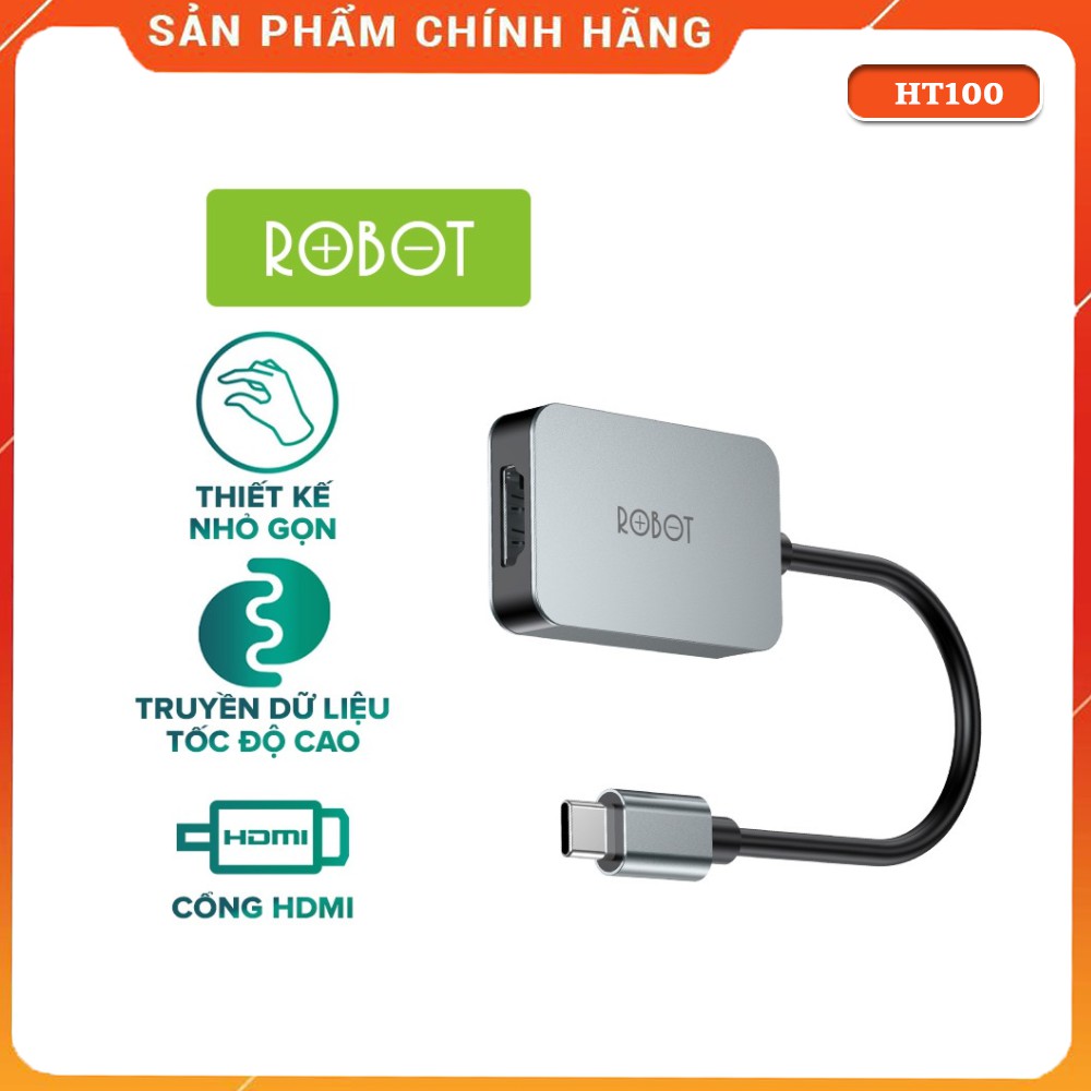 HUB Chuyển Đổi Type-C to HDMI ROBOT HT100