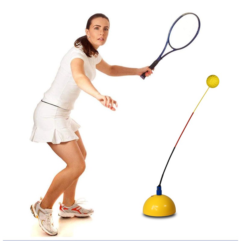 Thiết bị hỗ trợ tập luyện đánh quần vợt với dây mềm linh hoạt