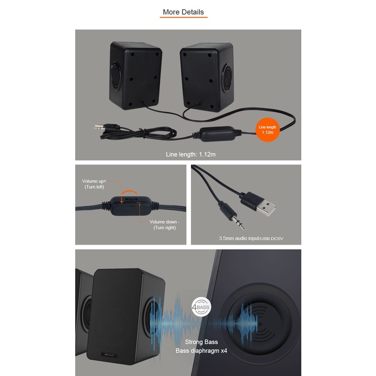 Loa 2.0 Kisonli T-013 - Hàng Chính Hãng