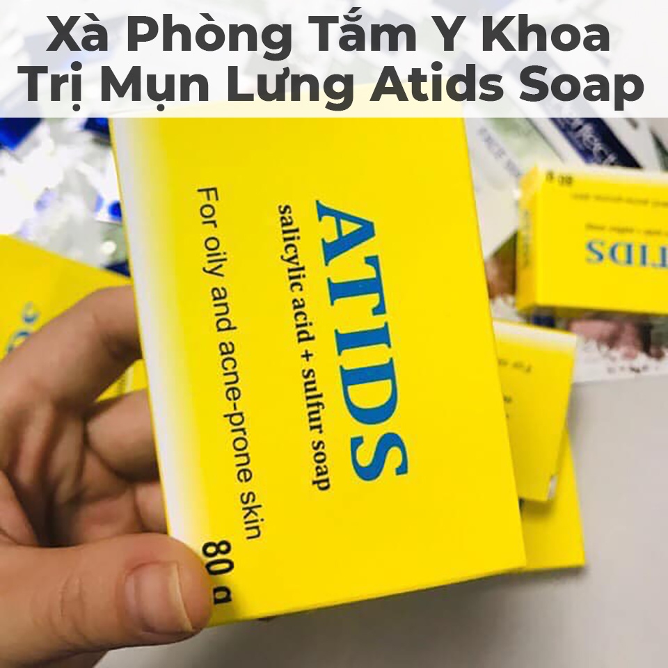 ✅[CHÍNH HÃNG] Xà Phòng Tắm ATIDS 80g - Giảm Mụn Lưng, Giúp Làm Sạch - Cho Da Mụn, Dầu