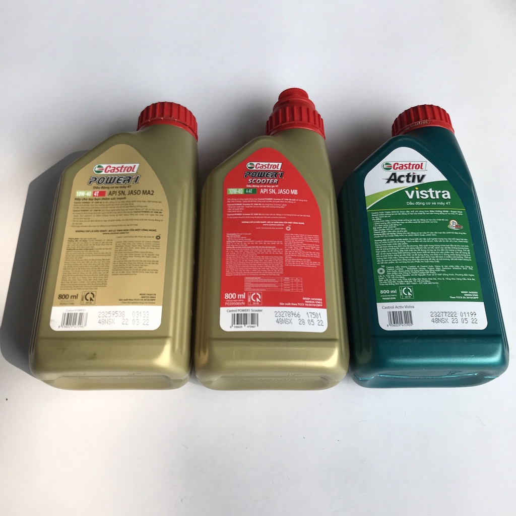 Dầu nhớt Castrol Power 800ml dầu xe máy , xe ga, xe số