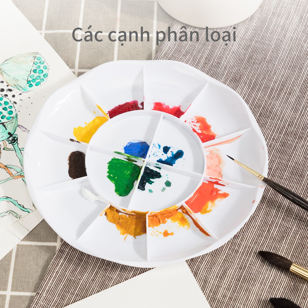 Khay pha màu Deli - 14 ngăn - 1 chiếc - 68306