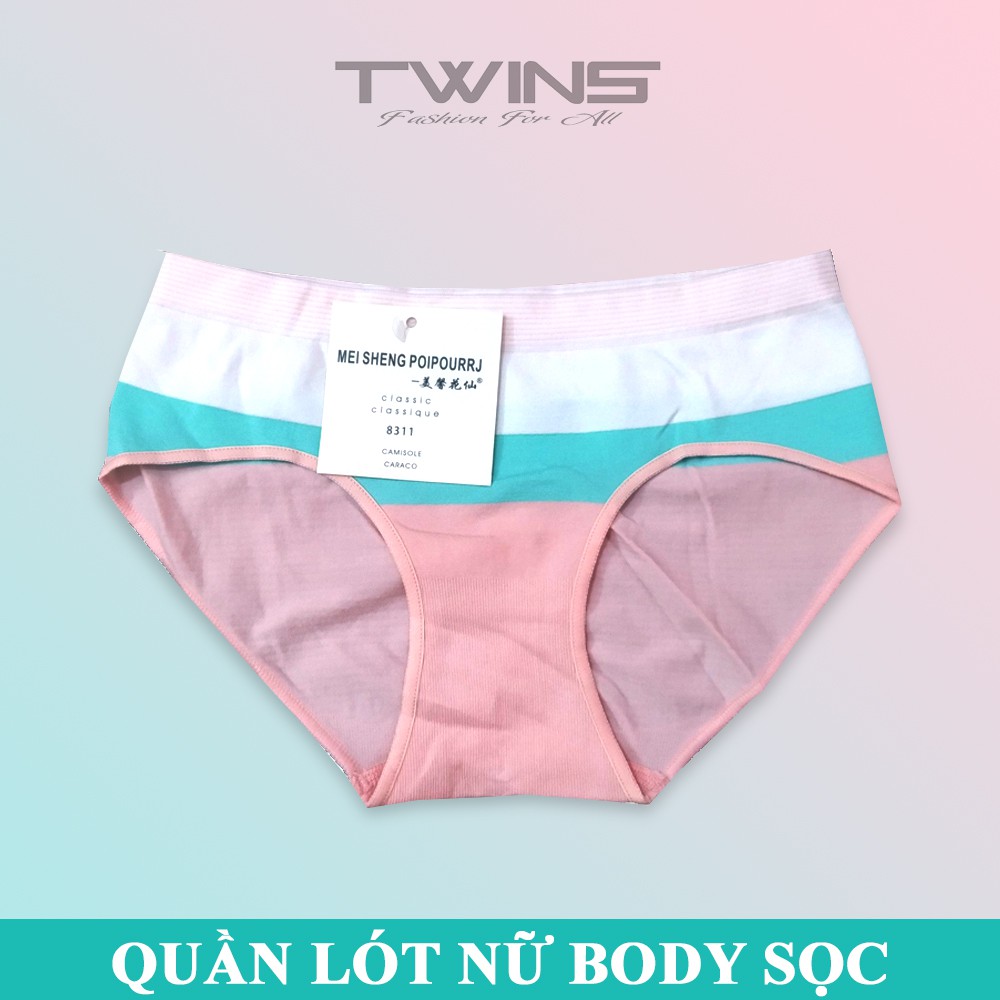 Quần lót nữ dệt kim cao cấp cạp vừa họa tiết sọc ngang ôm mông co giãn mềm mịn thoáng mát size dưới 60kg