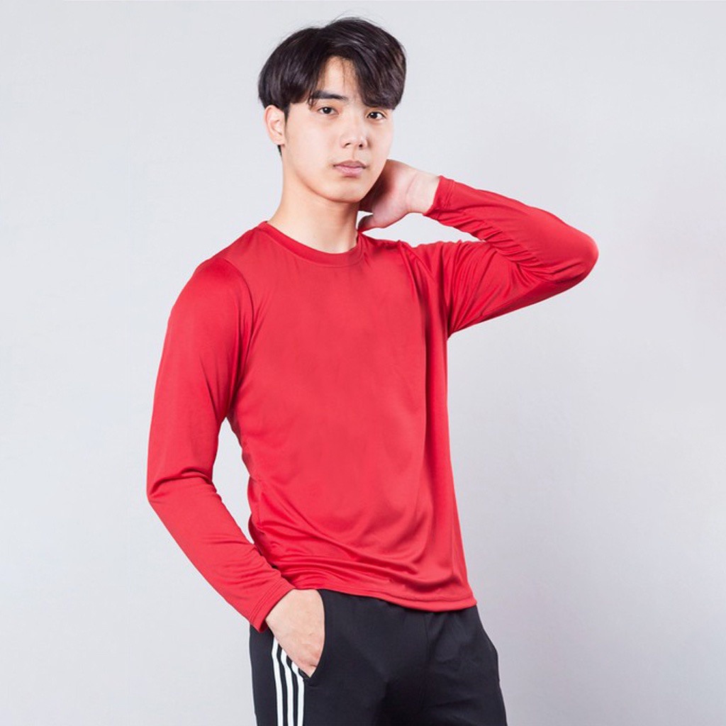 Áo thun nam, áo giữ nhiệt nam thể thao co giãn 4 chiều dài tay chất liệu thun lạnh co dãn 4 chiều co dãn thấm hút mồ hôi