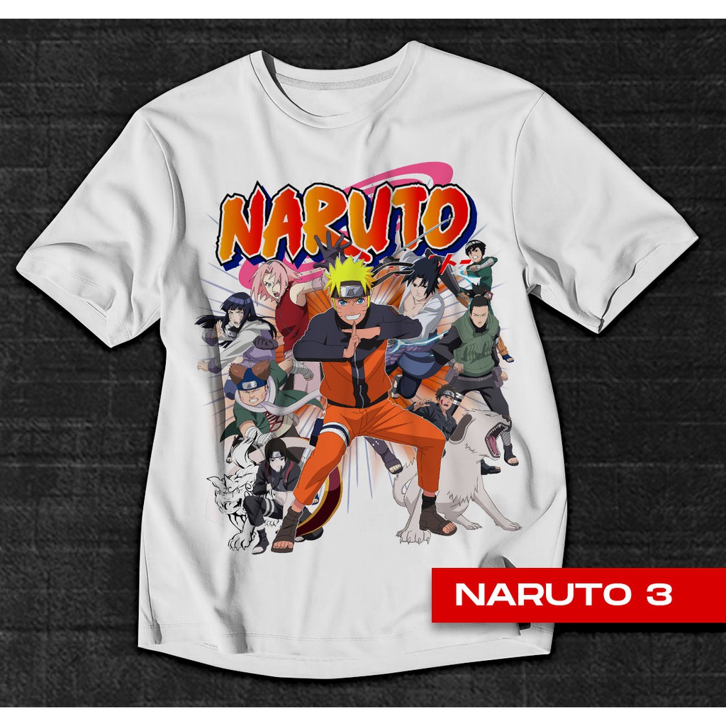 Áo Naruto-BST áo thun in hình Naruto Sasuke Sakura Anime cực chất