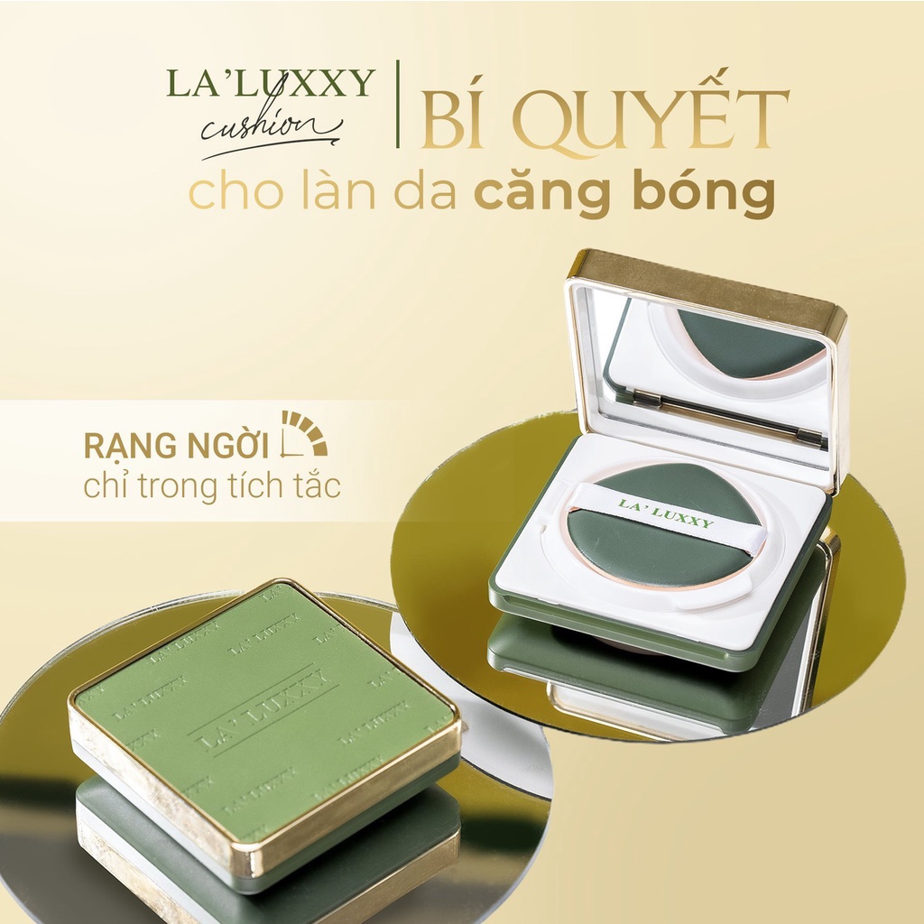 Phấn Nhung La'luxxy Cushion – Bền màu và không gây bí , lâu trôi ,giúp da căng bóng