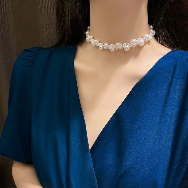 vòng cổ choker hạt phong cách Hàn Quốc cực xinh mã OP991