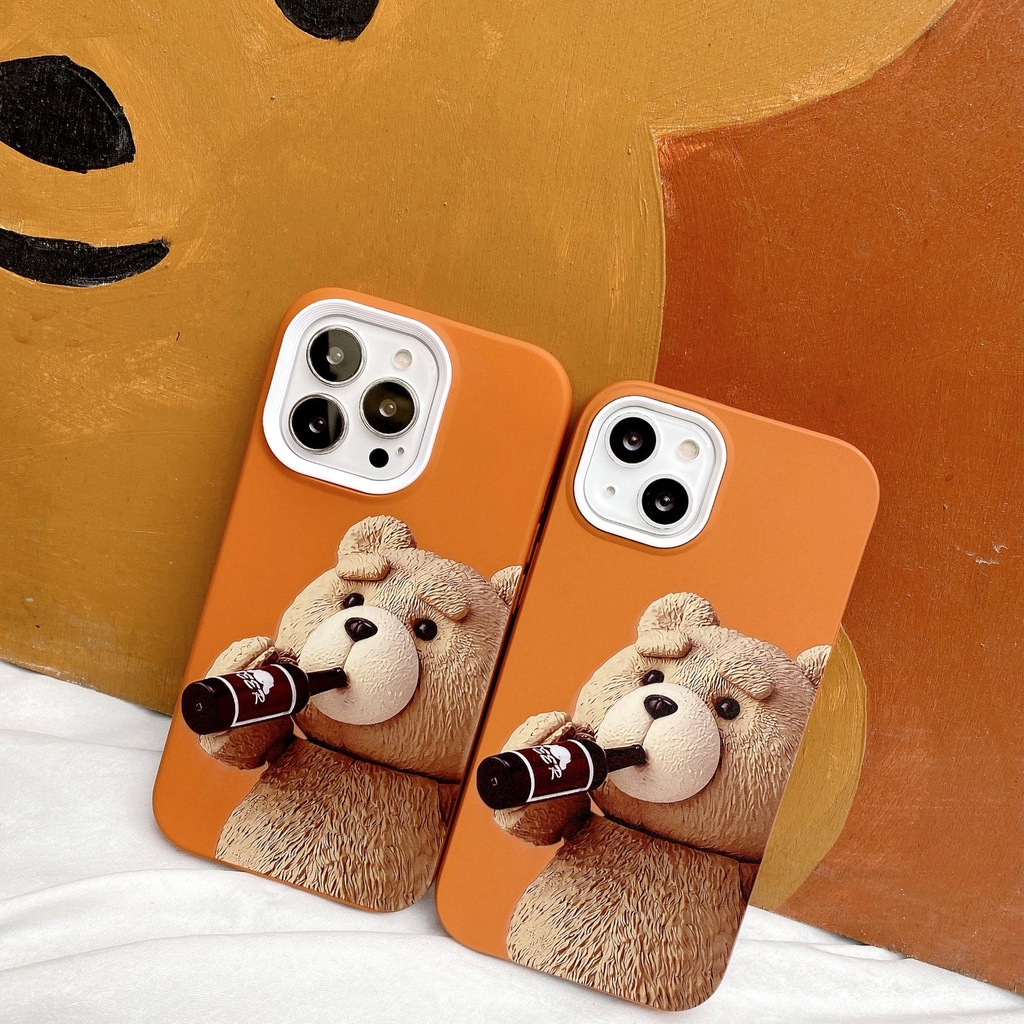 Ốp Điện Thoại Ba Trong Một Hình Gấu Dễ Thương Cho for iPhone13Pro for iPhone12Pro 7p for iPhone12 11 13Promax 12Promax