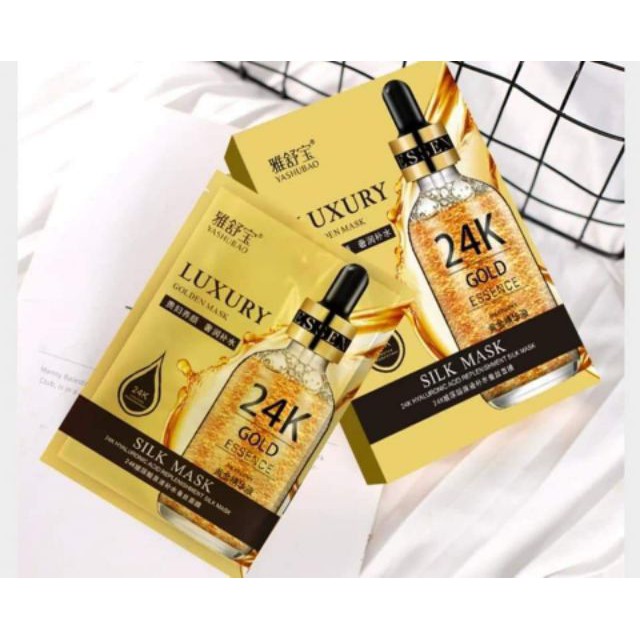 [Hộp 10 miếng] Mặt nạ 24k luxury golden Silk Mask chống lão hóa,phục hồi da hiệu quả