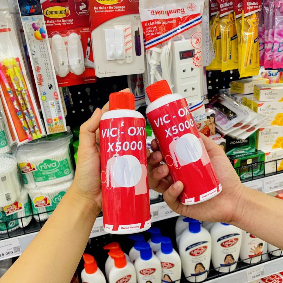 Tẩy trắng quần áo, tẩy nấm mốc quần áo Vic oxy X5000 cao cấp