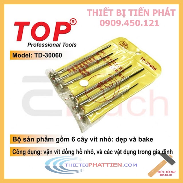 Tua Vít, Tuốc Nơ Vít Đa Năng TOP 6 Cây Mini TD-30060 Cao Cấp (Chính Hãng Taiwan)