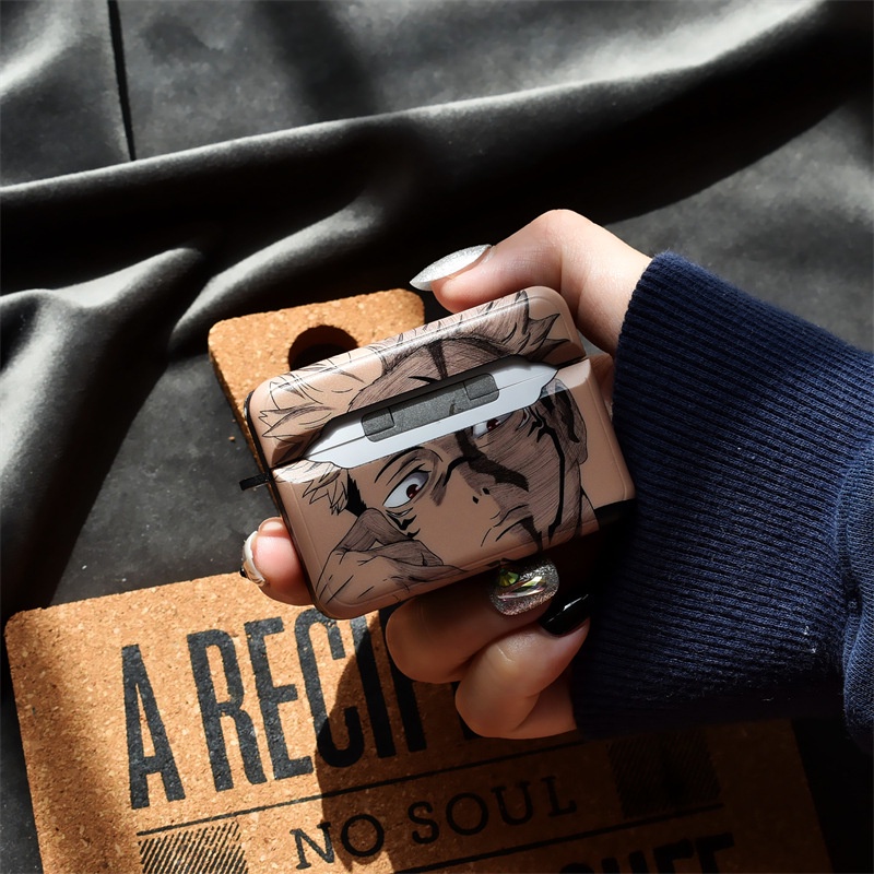 Vỏ Bảo Vệ Hộp Sạc Tai Nghe Bluetooth Không Dây Apple Airpods 1 / 2 / 3 Pro Hình Anime Jujutsu Kaisen Ryomen Sukuna