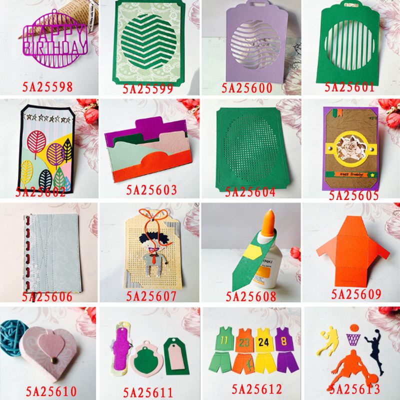 Khuôn Cắt Giấy Làm Từ Kim Loại Hình Đội Bóng Rổ Trang Trí Scrapbook