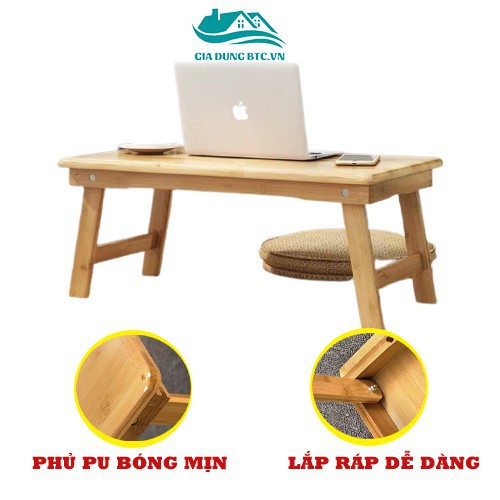 [FREE SHIP]  gấp mini đa năng gỗ tự nhiên, bàn gỗ đa năng chân xếp 40x60cm