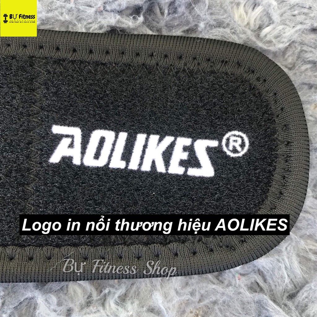 Băng bảo vệ đầu gối AOLIKES loại dán 3 trấu, bó gối thể thao chắc chắn tháo dễ dàng