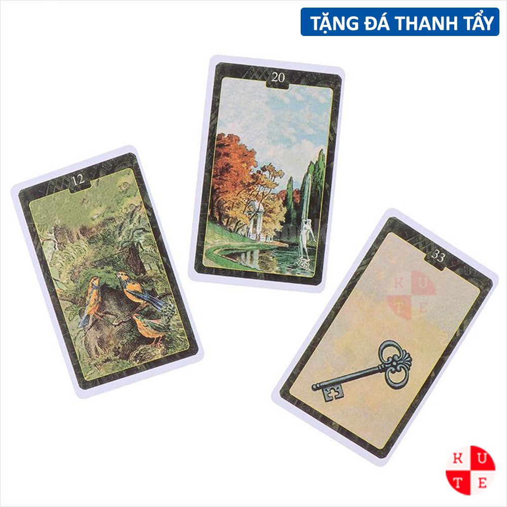 Bài Oracle Lo Scarabeo Lenormand 36 Lá Bài Tặng Đá Thanh Tẩy C192