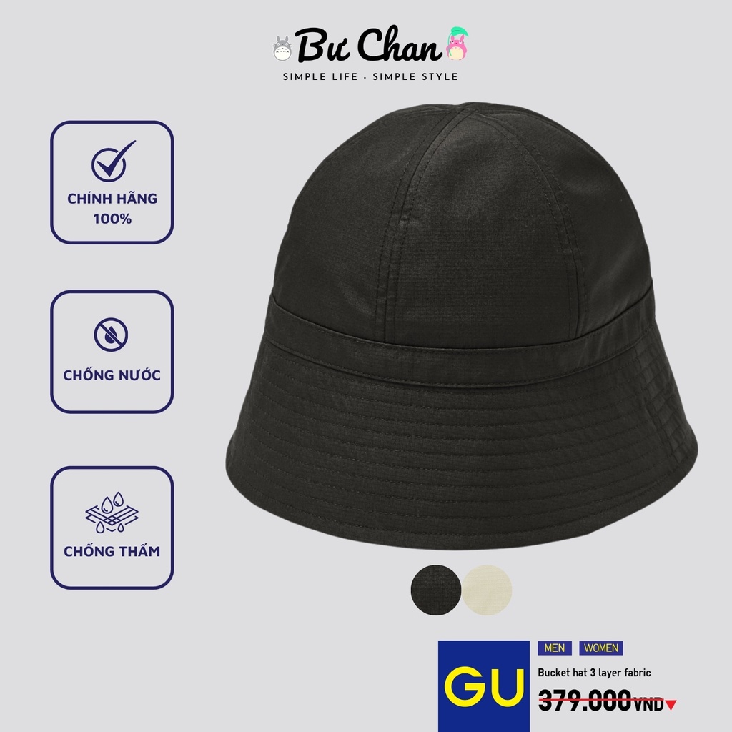 Mũ Xô GU Bucket 3 lớp chống nước - chống bẩn ❤️ (GU Nhật Chính Hãng)