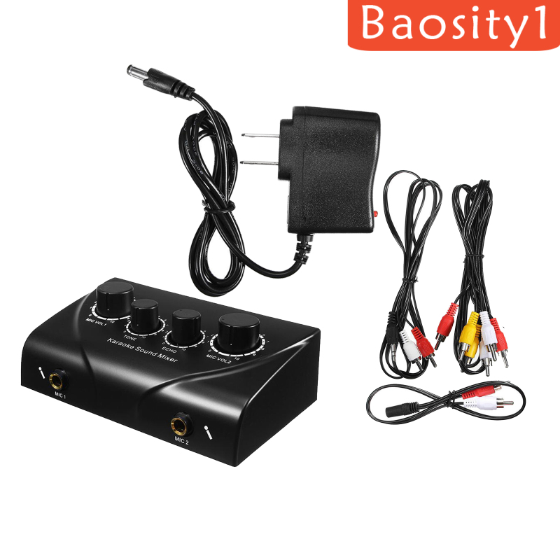 [BAOSITY1]Mini Audio Sound Mixer for Amplifier Home Theater Karaoke Home Entertainment