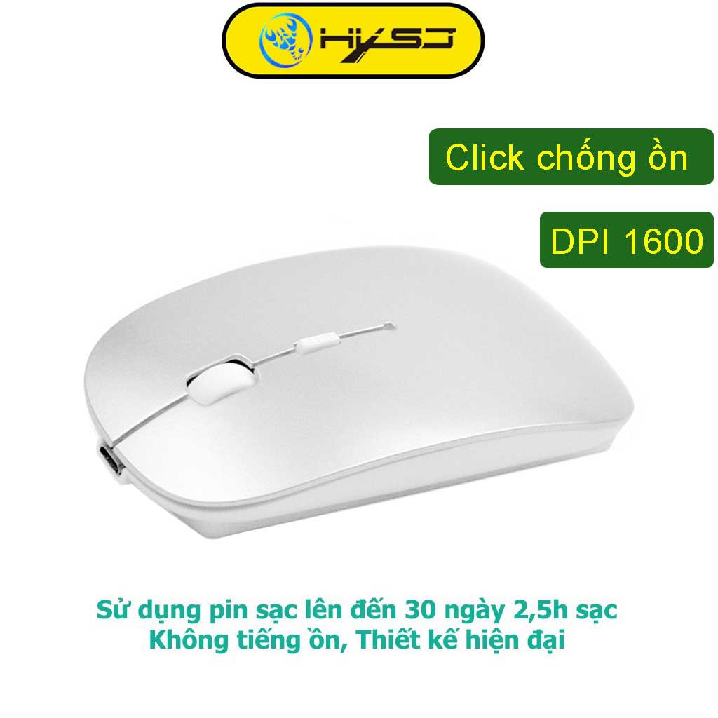 Chuột không dây sạc pin siêu mỏng 2.4ghz hxsj m101 không gây tiếng ồn sạc - ảnh sản phẩm 4