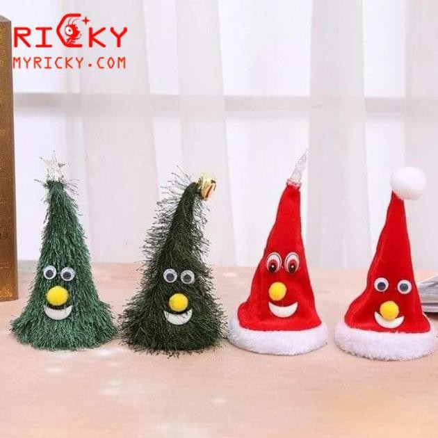 Cây thông, nón noel nhảy múa theo nhạc vui nhộn - Phụ kiện trang trí Noel